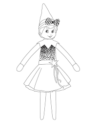 Elf On Shelf Coloring Pages Cute Girl Elf On The Shelf Coloring Page Free Printable Coloring Pages For Kids