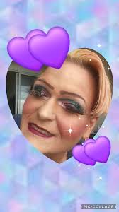 Playing with makeup while boys swim