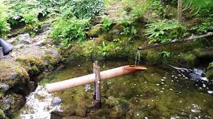 The name comes from the fact that a person has to stoop down to use the water fountain with a low basin. Shishi Odoshi Japanese Bamboo Water Fountain Noise Maker At Butchart Gardens Bc Canada Youtube