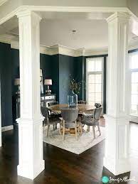 Отдельная столовая среднего this is about the height of the knee wall i envision. How We Updated Our Interior Faux Columns Dining Room Makeover