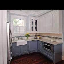 Everyday low prices · curbside pickup · savings spotlights Two Tones Of Cabinets L Shaped Kitchen Kitchen Design Small Kitchen Cabinet Styles Kitchen Cabinet Design