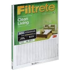 Filtrete Clean Living Air Cleaning Filter Electrostatic Dust Reduction 16 X 20 X 1
