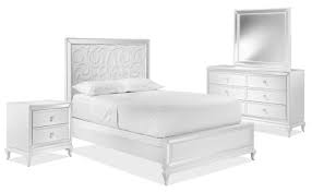 Bedroom sets verona white full size bedroom set newlotsfurniture. Arctic Ice 6 Piece King Bedroom Set White Leon S