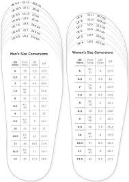 Shoes Measurement Chart For Printable Adult Men And Woman