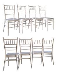 Single White Metal Chiavari Patio Chair 6 Available Patio Chairs Stacking Patio Chairs Painted Seating