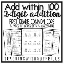 1st Grade Add Within 100 Worksheets 2 Digit Addition Packet 1 Nbt C 4 Critical Thinking Activities Solving Word Problems Common Core