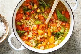 Chickpea Stew With Orzo And Mustard Greens Recipe Recipe Chickpea Stew Greens Recipe Stew