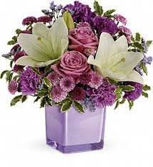 Request any service, anywhere with intently.co. Teleflora S Pleasing Purple Bouquet In Stockton Ca J S Flowers Purple Flower Bouquet Flower Delivery Flowers Bouquet