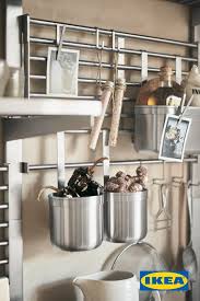 Kungsfors Rail Susp Avec Tabl Et Gril Mur Acier Inox En 2020 Rangement Mural Cuisine Credence Cuisine Ikea Rangement Cuisine Ikea