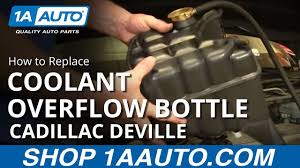 How To Replace Radiator Coolant Overflow Bottle 96 99 Cadillac Deville Youtube
