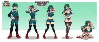 my hero academia, female deku, izuku midoriya, maxtyan-tf, ass expansion - Rule  34 XYZ