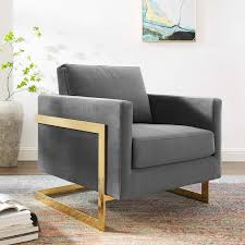 Posse Performance Velvet Accent Chair Contemporary Modern Furniture Lexmod