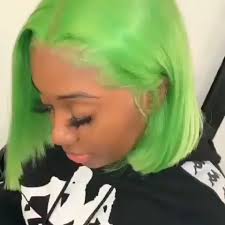 Black And Green Bob Wig Green Video Wig Hairstyles Blonde Lace Front Wigs Hair Styles