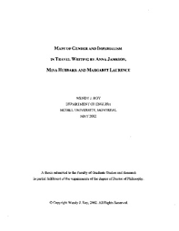 The prophets camel bell, book by margaret laurence. Thesis Maps Of Gender And Imperialism In Travel Writing By Anna Jameson Mina Hubbard And Margaret Laurence Id Nv935464z Escholarship Mcgill