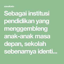 Sebagai Institusi Pendidikan Yang Menggembleng Anak Anak Masa Depan Sekolah Sebenarnya Identik Dengan Masyarakat Mini Yang Menggambark Pendidikan Guru Sekolah