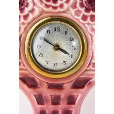 Mantel clocks on sale at simply mantel clocks. 19th Century Art Nouveau Majolica Floral Dresser Mantel Clock And Garniture Set 3 Pieces Chairish