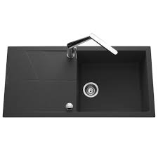 Evier Granit Noir Ewi 1 Grand Bac Nova Des Eviers Contemporains Cuisissimo Evier Granit Noir Egouttoir