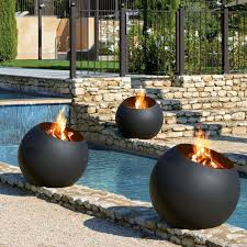 Gas, whether propane or natural, burns cleaner than wood. Chic Spherical Fire Pits Wood Burning Fire Pit