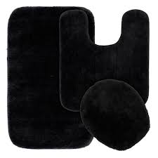 Shop with afterpay on eligible items. Garland Rug Traditional Black 3 Piece Washable Bathroom Rug Set Ba010w3p02j9 The Home Depot