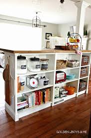 Bookshelves Turned Kitchen Island Ikea Hack More Details Kitchen Island Ikea Hack Ikea Kitchen Island Kitchen Island Storage