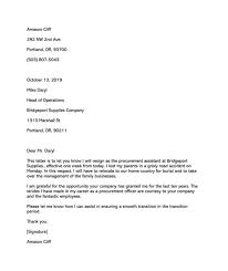 Resignation letter 3 months notice sample. Sample One 1 Week Notice Resignation Letter Email Example