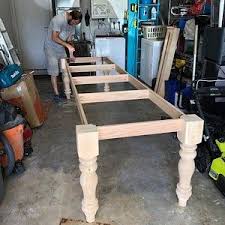 Unfinished Farmhouse Dining Table Legs Wood Legs Turned Legs Hardwood Chunky Wide Legs Large Dining Table Legs Farmhouse Dining Table Farmhouse Table Plans