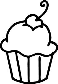 Cute Cupcake Outline Cake Ideas And Designs Cupcake Outline Art Drawings For Kids Coloring Pages
