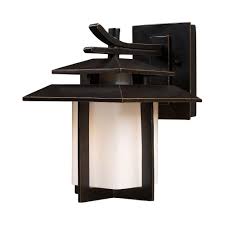 Titan Lighting Kanso 1 Light Led Hazelnut Bronze Outdoor Wall Mount Sconce Tn 66325 The Home Depot