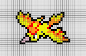 Pokemon Moltres Pixel Art Dibujos En Cuadricula Dibujos Pixelados Arte Pixel