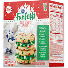 Line the cookie with the room temperature frosting that's in the piping bag. Pillsbury S Funfetti Christmas Tree Cookie Kits Popsugar Food