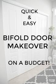 Bifold doors are much like any doors, only connected into pairs with hinges and hung on a track. Quick Easy Bifold Doors Makeover On A Budget Setting For Four