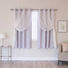 Best Home Fashion Lilac 63 In L Marry Me Lace Overlay Blackout Curtain Panel 2 Pack Grom Bo Marryme 63 Lilac The Home Depot In 2020 Panel Curtains Lilac Room Lilac Bedroom