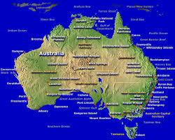 Hill shading inside, hill shading outside. Australia National Map