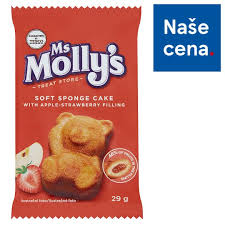 Ms Molly S Soft Sponge Cake With Apple Strawberry Filling 29g Tesco Groceries