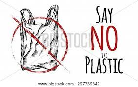 Say No Plastic Black Vector Photo Free Trial Bigstock