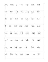 Download these free nonsense word worksheets for kindergarten and first grade students. The Dibels Test