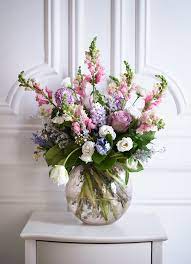 Tesco Direct Tesco Crackle Ball Vase Rose Spring Flower Arrangements Flowers Bouquet Gift Floral Arrangements