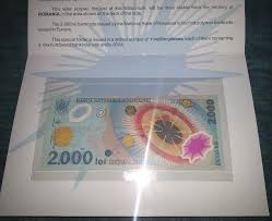 Banca naţională a româniei a emis atunci o bancnotă specială, cea de 2000 de lei. Sv Romania Bnr 2000 Lei 1999 Pliant Eclipsa Totala De Soare Polimer Okazii Ro