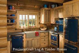 Custom Kitchen In A Handcrafted Log Home Located In Idaho Precisioncraft Log Homes Log Home Kitchens Tiny House Kitchen Small Cabin Kitchens