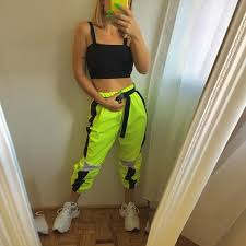Neon Green Cargo Trousers Prefert Com Tr