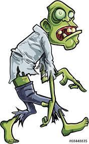 Cartoon Stalking Zombie With Big Eyes Zombie Cartoon Zombie Illustration Zombie Drawings