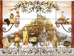 If you have decided on a remodel of your kitchen, or replace the current covering, you measure and mark the area so that the mural sits center and middle in the space you have designated. Amazon Com Italian Kitchen Window Ceramic Tile Mural Backsplash With Tuscan Landcape Olives And Grapes By Artist Linda Paul Handmade