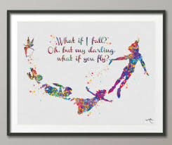 When you get your quote, ask whether the price would change if you adjusted the date by a few days or weeks. Peter Pan What If I Fall Quote Artwatercolor Painting Print Nursery Kids Decor Ebay