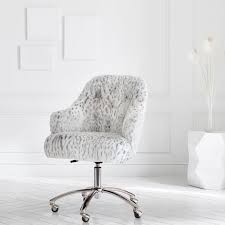 An office chair is a must for getting quality work done at your desk. Gray Leopard Faux Fur Tufted Teen Desk Chair Pottery Barn Teen