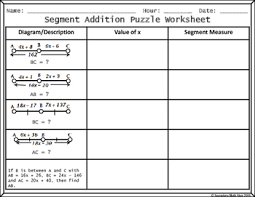 Worksheets are the segment addition postulate date period, segment addition postulate practice segment addition postulate and angle addition postulate. The Segment Addition Postulate Cut Solve Match Paste Puzzle Tpt