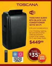 Furrion chill 14.5k btu rooftop air conditioner. Toscana 8 000 Btu Black Air Conditioner With Wi Fi Offer At Curacao