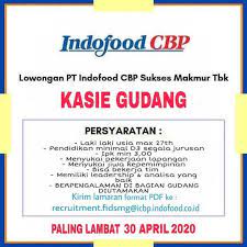 Maybe you would like to learn more about one of these? Lkss Lowongan Kerja At Pt Indofood Cbp Posisi 1 Facebook