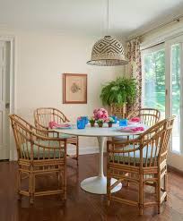 Sale +16 colors available in 17 colors. Rattan Chairs At Saarinen Dining Table Cottage Dining Room