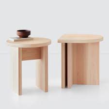 Hinoki Wood Round Side Table Minimalist Wood Accent Tables The Citizenry In 2020 Round Wood Side Table Hinoki Wood Wood Accent Table