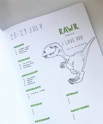 Dinosaur Spreads And Layouts Bullet Journal Layout Bullet Journal First Page Bullet Journal Goals Page